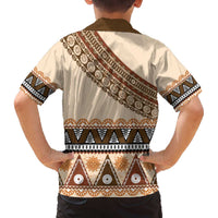 Bula Fiji Family Matching Off The Shoulder Long Sleeve Dress and Hawaiian Shirt 2025 Pasifika Traditional Fijian Masi LT14 - Polynesian Pride