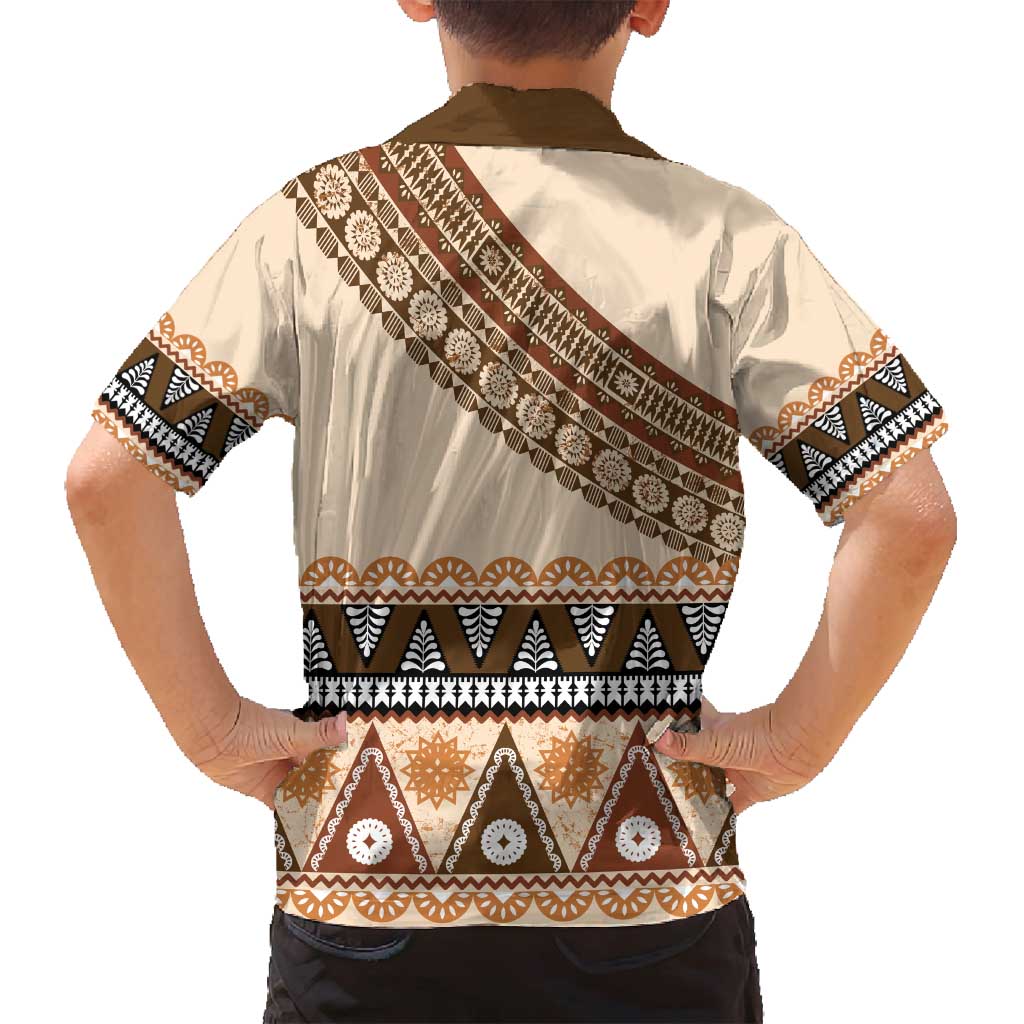 Bula Fiji Family Matching Tank Maxi Dress and Hawaiian Shirt 2025 Pasifika Traditional Fijian Masi LT14 - Polynesian Pride