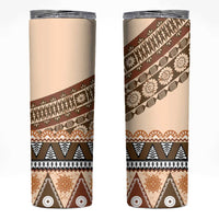 Bula Fiji Skinny Tumbler 2025 Pasifika Traditional Fijian Masi