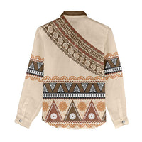 Bula Fiji Women Casual Shirt 2025 Pasifika Traditional Fijian Masi