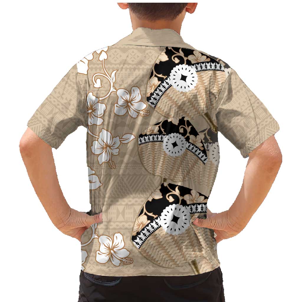 Bula Fiji Iri Buli Family Matching Mermaid Dress and Hawaiian Shirt Woven Fan With Fijian Tapa LT14 - Polynesian Pride