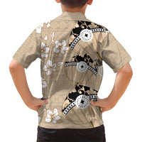 Bula Fiji Iri Buli Family Matching Summer Maxi Dress and Hawaiian Shirt Woven Fan With Fijian Tapa LT14 - Polynesian Pride