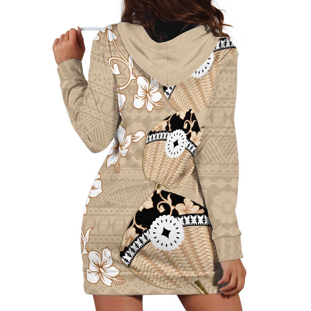 Bula Fiji Iri Buli Hoodie Dress Woven Fan With Fijian Tapa LT14 - Polynesian Pride