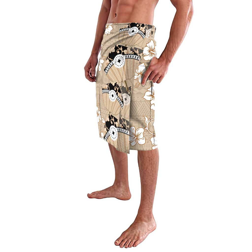Bula Fiji Iri Buli Lavalava Woven Fan With Fijian Tapa