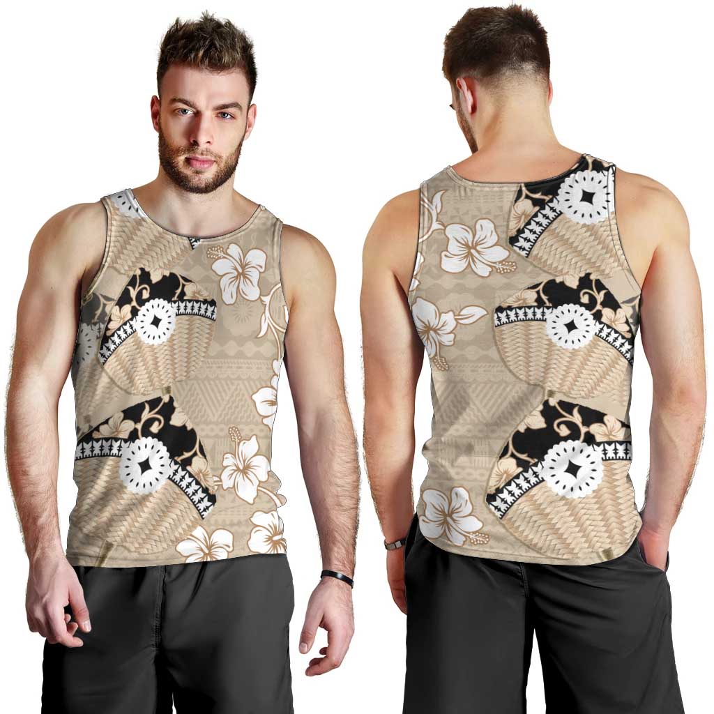 Bula Fiji Iri Buli Men Tank Top Woven Fan With Fijian Tapa