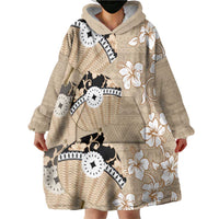 Bula Fiji Iri Buli Wearable Blanket Hoodie Woven Fan With Fijian Tapa LT14 - Polynesian Pride