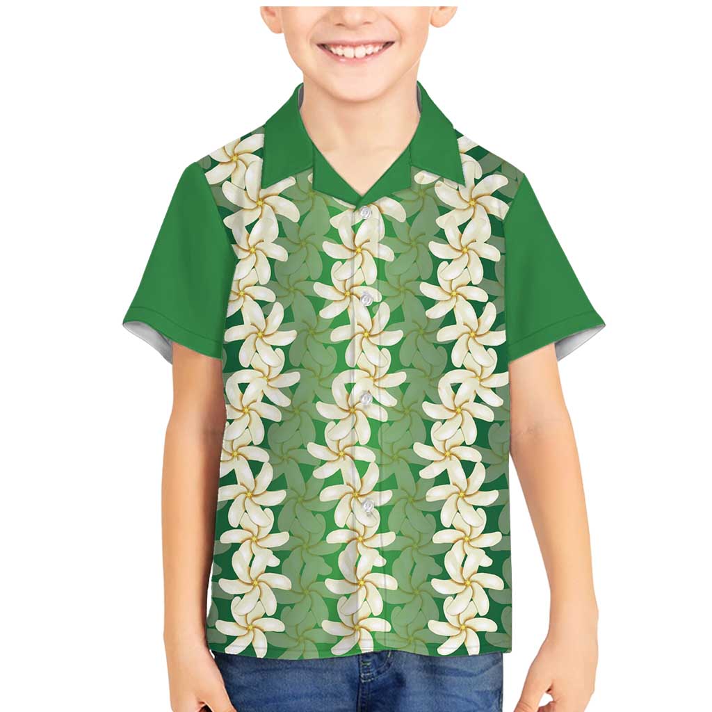 Ia Orana Tahiti Tiare Maori Seamless Style Family Matching Mermaid Dress and Hawaiian Shirt LT14 Son's Shirt Green - Polynesian Pride