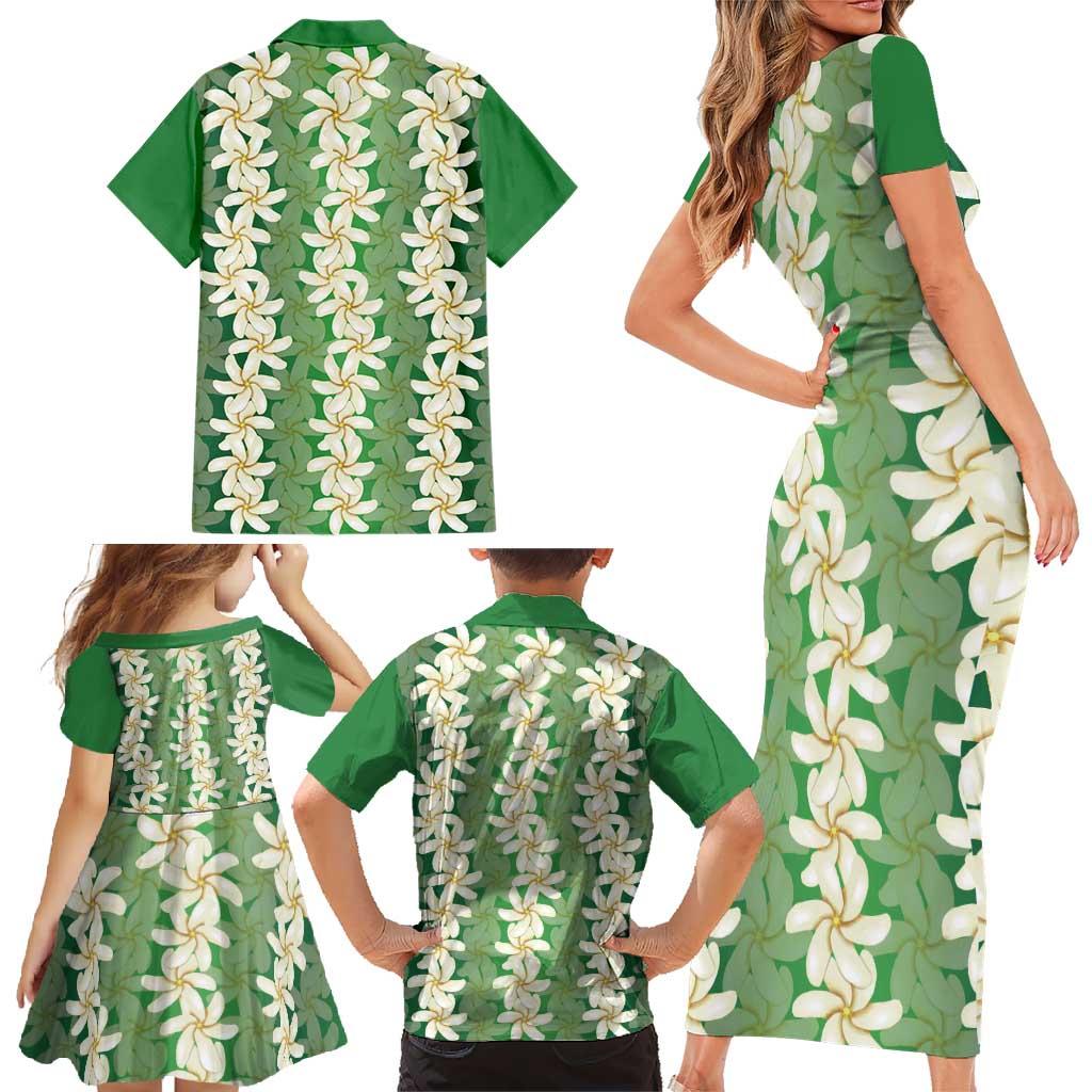 Ia Orana Tahiti Tiare Maori Seamless Style Family Matching Short Sleeve Bodycon Dress and Hawaiian Shirt LT14 - Polynesian Pride