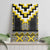 Yellow Taniko Aotearoa Canvas Wall Art Niho Taniwha Mix Poutama