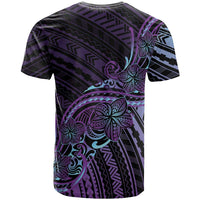 Teal Purple Polynesia Plumeria Tattoo T Shirt