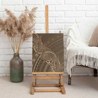 Brown Polynesia Plumeria Tattoo Canvas Wall Art