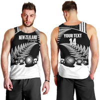 Custom New Zealand Silver Fern Petanque Men Tank Top Aotearoa Maori Pattern