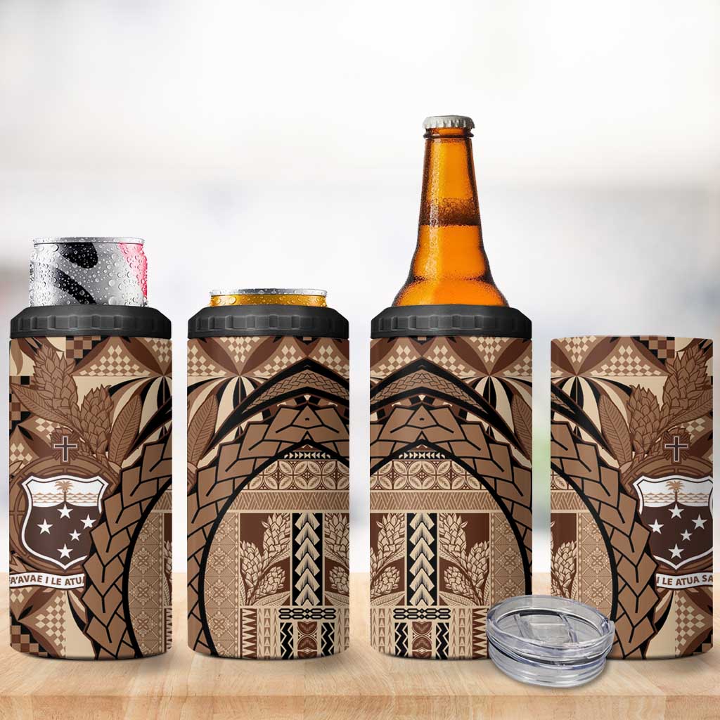 Samoa Siapo 4 in 1 Can Cooler Tumbler Happy Independence Day Vintage Vibes