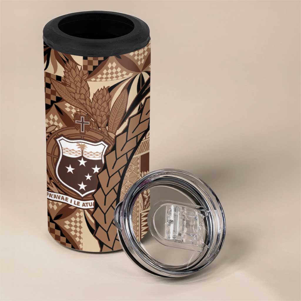 Samoa Siapo 4 in 1 Can Cooler Tumbler Happy Independence Day Vintage Vibes