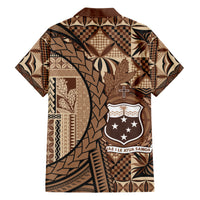Samoa Siapo Family Matching Short Sleeve Bodycon Dress and Hawaiian Shirt Happy Independence Day Vintage Vibes LT14 - Polynesian Pride