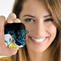 New Zealand Silver Fern Tui Bird AirPods Case Maori Kowhai Paua Shell Taniko Motifs LT14 - Polynesian Pride