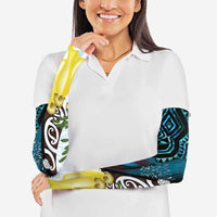 New Zealand Silver Fern Tui Bird Arm Sleeves Maori Kowhai Paua Shell Taniko Motifs LT14 - Polynesian Pride