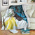 New Zealand Silver Fern Tui Bird Blanket Maori Kowhai Paua Shell Taniko Motifs
