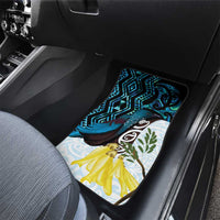 New Zealand Silver Fern Tui Bird Car Mats Maori Kowhai Paua Shell Taniko Motifs LT14 - Polynesian Pride