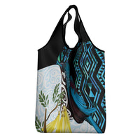New Zealand Silver Fern Tui Bird Grocery Bag Maori Kowhai Paua Shell Taniko Motifs LT14 - Polynesian Pride