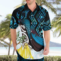 New Zealand Silver Fern Tui Bird Hawaiian Shirt Maori Kowhai Paua Shell Taniko Motifs LT14 - Polynesian Pride