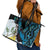 New Zealand Silver Fern Tui Bird Leather Tote Bag Maori Kowhai Paua Shell Taniko Motifs