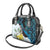 New Zealand Silver Fern Tui Bird Shoulder Handbag Maori Kowhai Paua Shell Taniko Motifs