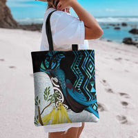 New Zealand Silver Fern Tui Bird Tote Bag Maori Kowhai Paua Shell Taniko Motifs LT14 - Polynesian Pride
