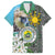 Cotabato Philippines Province Family Matching Off Shoulder Short Dress and Hawaiian Shirt Filipino Eagle Sampaguita Tinalak Pattern