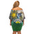 Cotabato Philippines Province Family Matching Off Shoulder Short Dress and Hawaiian Shirt Filipino Eagle Sampaguita Tinalak Pattern