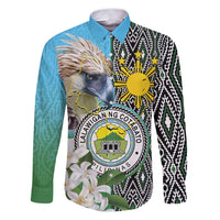Cotabato Philippines Province Family Matching Puletasi and Hawaiian Shirt Filipino Eagle Sampaguita Tinalak Pattern