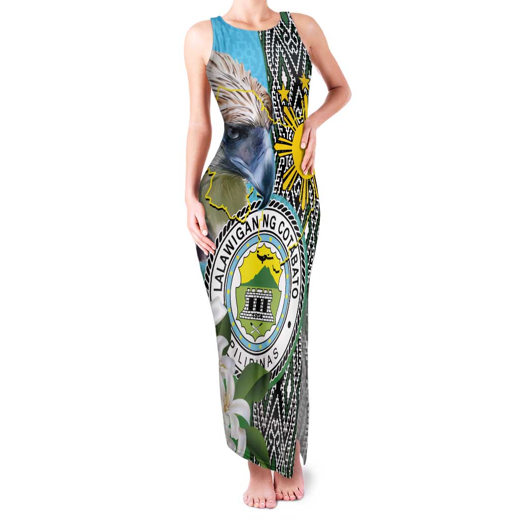Cotabato Philippines Province Family Matching Tank Maxi Dress and Hawaiian Shirt Filipino Eagle Sampaguita Tinalak Pattern
