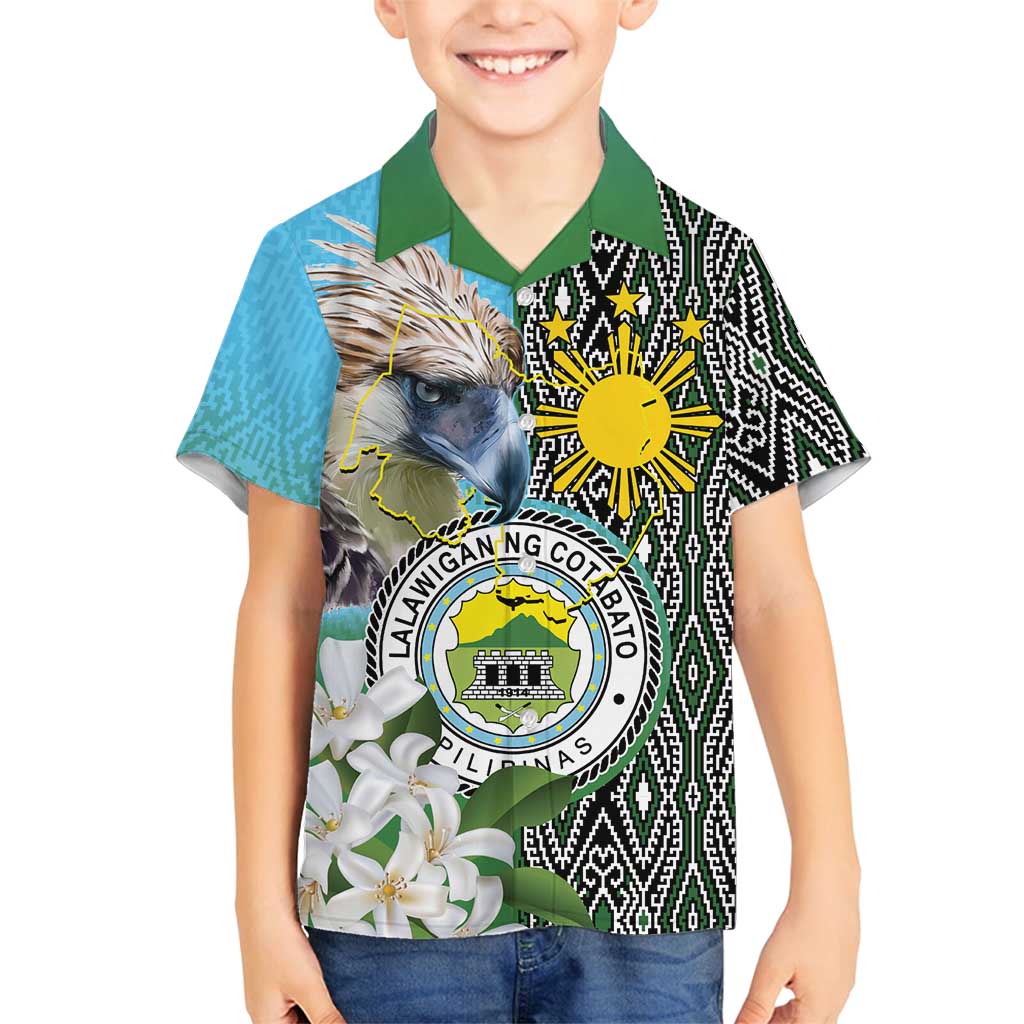 Cotabato Philippines Province Family Matching Tank Maxi Dress and Hawaiian Shirt Filipino Eagle Sampaguita Tinalak Pattern