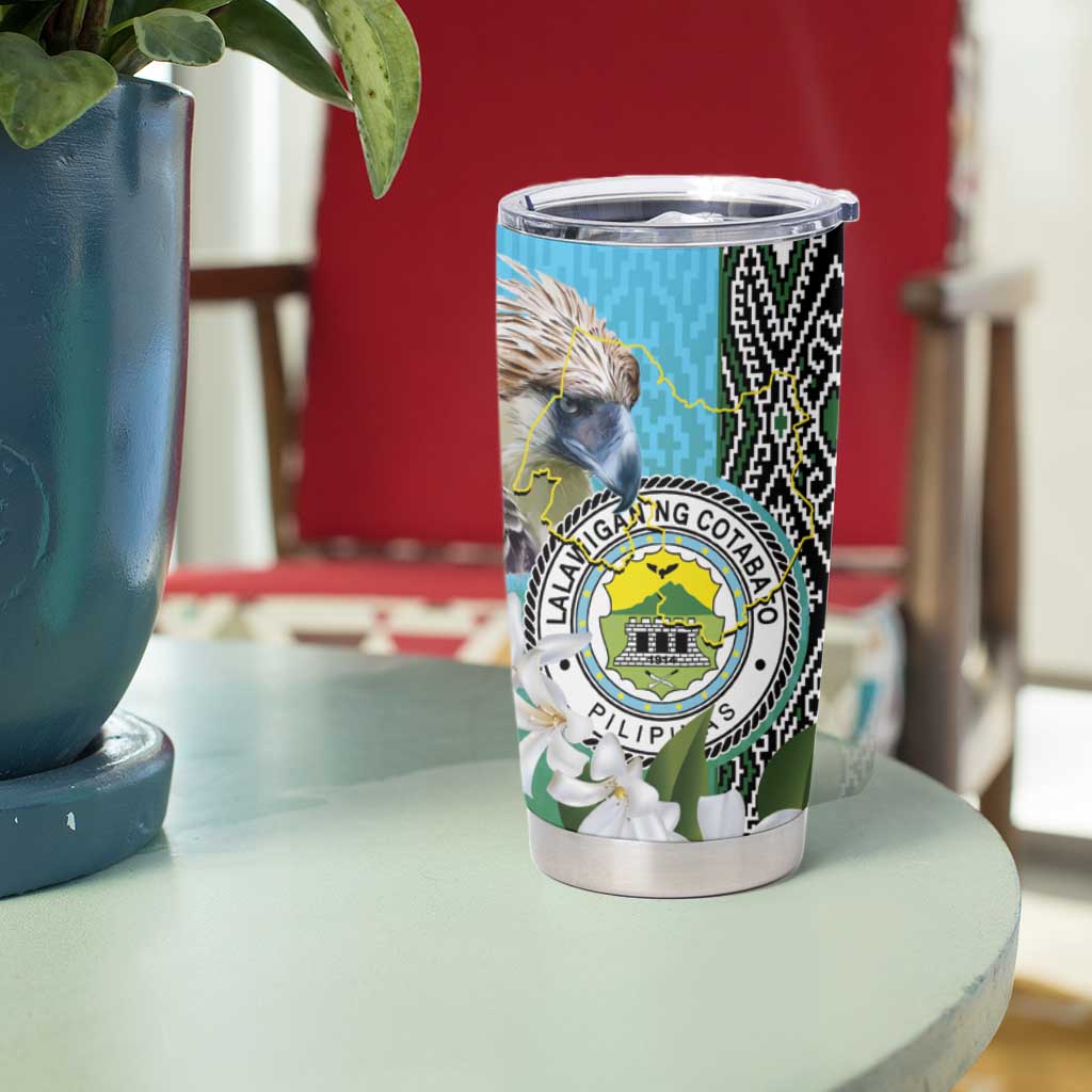 Cotabato Philippines Province Tumbler Cup Filipino Eagle Sampaguita Tinalak Pattern