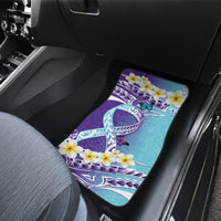 No Story Should End Too Soon Suicide Awareness Car Mats Purple And Teal Polynesian Ribbon