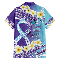 No Story Should End Too Soon Suicide Awareness Family Matching Puletasi and Hawaiian Shirt Purple And Teal Polynesian Ribbon LT14 - Polynesian Pride