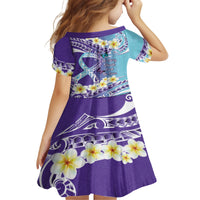 No Story Should End Too Soon Suicide Awareness Family Matching Summer Maxi Dress and Hawaiian Shirt Purple And Teal Polynesian Ribbon LT14 - Polynesian Pride