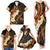Liver Cancer Awareness Month Family Matching Tank Maxi Dress and Hawaiian Shirt Awareness Is Key Orange Polynesian Ribbon