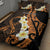 Liver Cancer Awareness Month Quilt Bed Set Awareness Is Key Orange Polynesian Ribbon