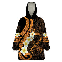 Liver Cancer Awareness Month Wearable Blanket Hoodie Awareness Is Key Orange Polynesian Ribbon LT14 One Size Orange - Polynesian Pride