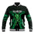 ADHD Awareness Month You Matter Baseball Jacket Green Polynesian Ribbon