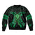 ADHD Awareness Month You Matter Bomber Jacket Green Polynesian Ribbon