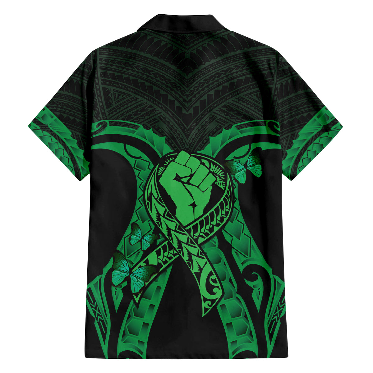 ADHD Awareness Month You Matter Family Matching Long Sleeve Bodycon Dress and Hawaiian Shirt Green Polynesian Ribbon LT14 - Polynesian Pride