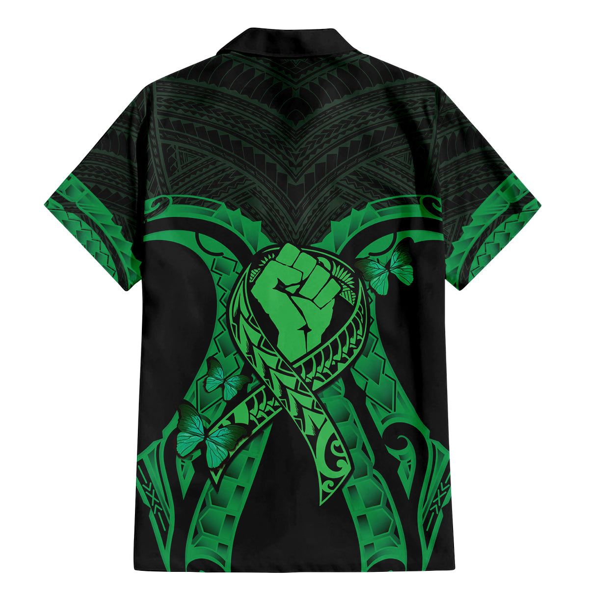 ADHD Awareness Month You Matter Family Matching Mermaid Dress and Hawaiian Shirt Green Polynesian Ribbon LT14 - Polynesian Pride