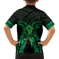ADHD Awareness Month You Matter Family Matching Puletasi and Hawaiian Shirt Green Polynesian Ribbon LT14 - Polynesian Pride