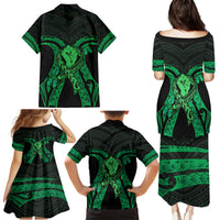 ADHD Awareness Month You Matter Family Matching Puletasi and Hawaiian Shirt Green Polynesian Ribbon LT14 - Polynesian Pride