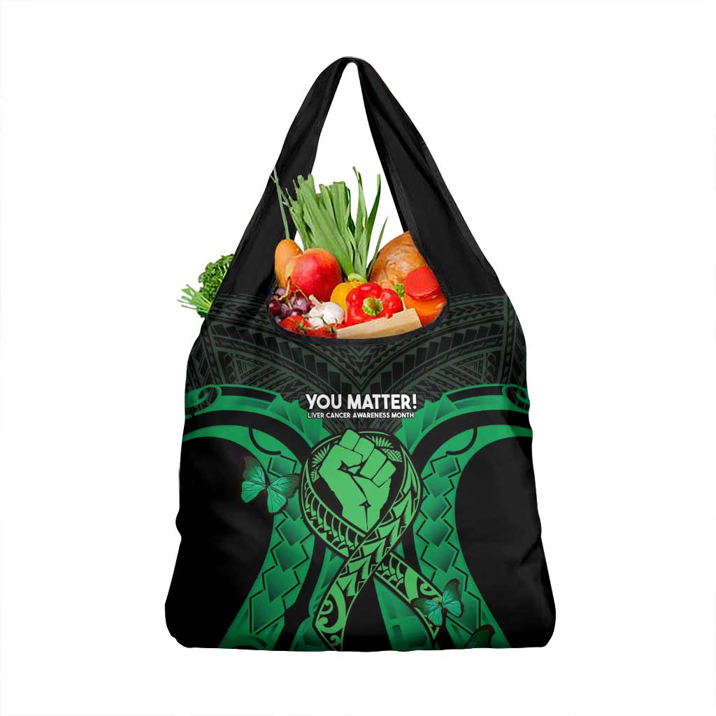 ADHD Awareness Month You Matter Grocery Bag Green Polynesian Ribbon LT14 1-pack One Size Green - Polynesian Pride