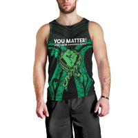 ADHD Awareness Month You Matter Men Tank Top Green Polynesian Ribbon LT14 - Polynesian Pride