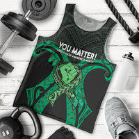 ADHD Awareness Month You Matter Men Tank Top Green Polynesian Ribbon LT14 - Polynesian Pride