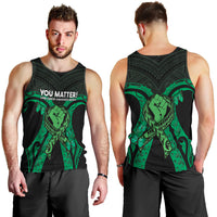 ADHD Awareness Month You Matter Men Tank Top Green Polynesian Ribbon LT14 - Polynesian Pride